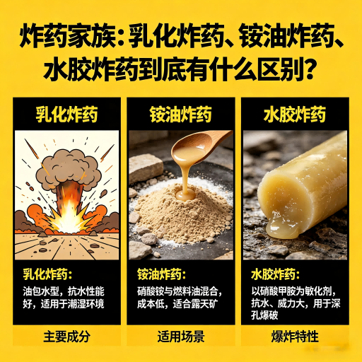 莆田炸药家族：乳化炸药、铵油炸药、水胶炸药到底有什么区别？